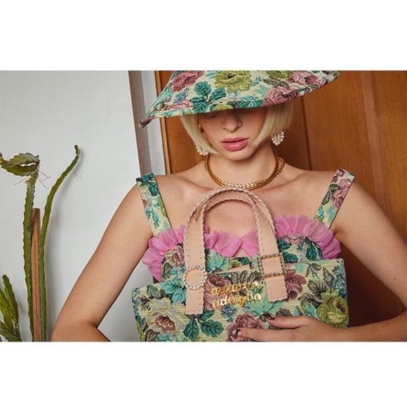 NWOT Autumn Adeigbo Floral Jacquard Handbag or Purse - Picture 3 of 7